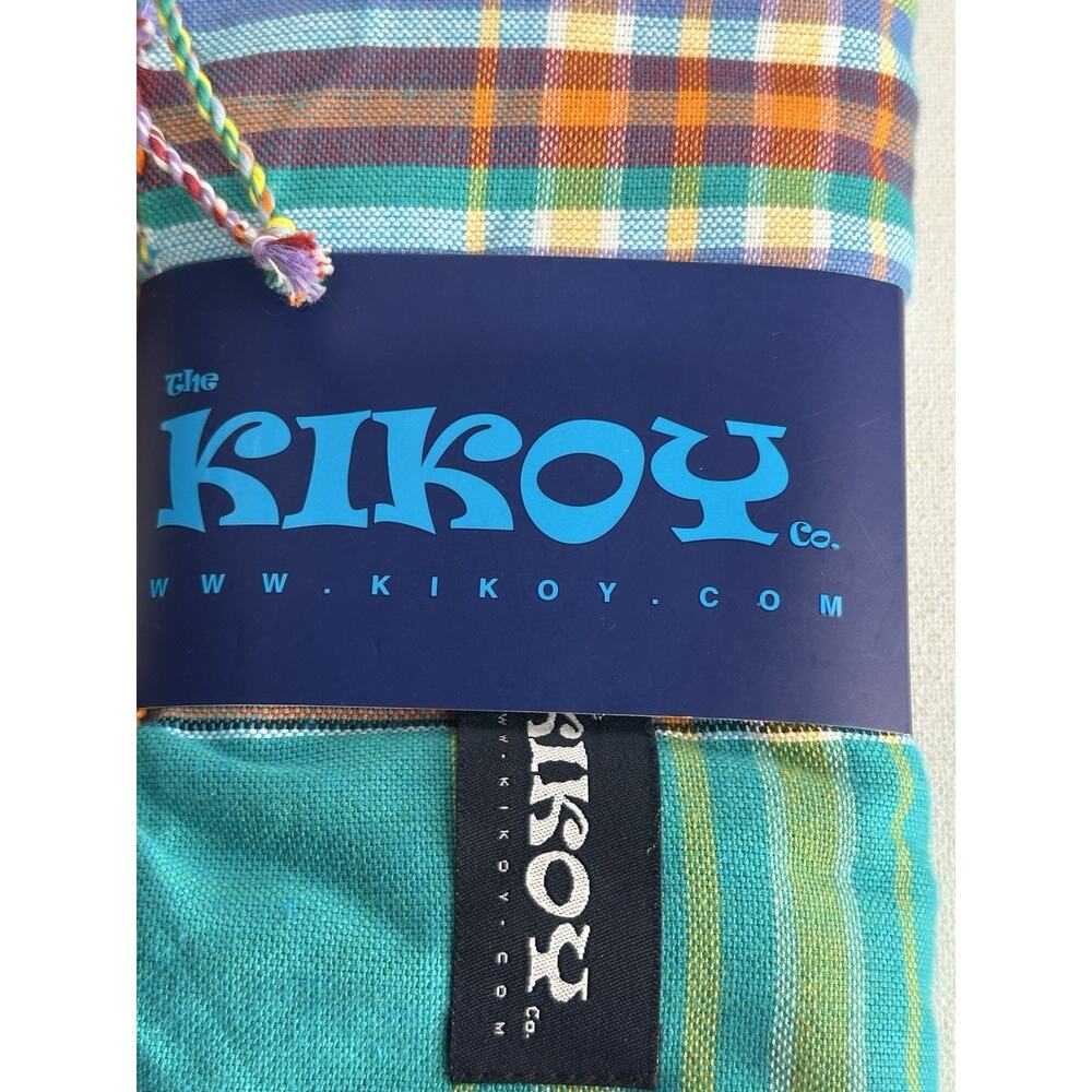 African Kikoy Beach Wrap Sarong Towel Kenya Cotton Hand Woven Striped Fringe - Picture 4 of 4